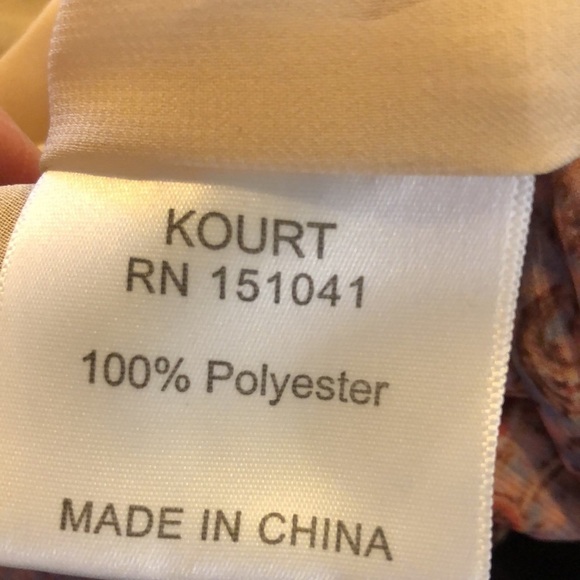 Kourt Fully Lined Soft Colors Full Gathered Peasant Sleeves Blouson Button Down - Picture 11 of 12